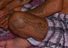 MG 1727  tatoo of longhouse resident : 2013	Borneo