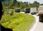 MG 2189  trucks sharing the road : 2013	Borneo