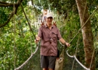 MG 3027  Jim with a little help from his friends on the canopy walkway : 2013	Borneo