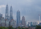MG 0343  downtown KL with Petronas Towers on the left and Meara KL Tower on the right with revolving restaurant on the top : 2013	Borneo
